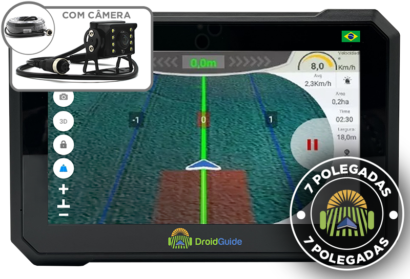 DroidGuide GPS Completo 7 polegadas com camera traseira